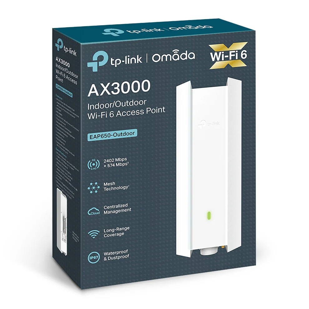 TP-Link Omada EAP650-Outdoor Wi-Fi 6 AX3000 Access Point - Image 8